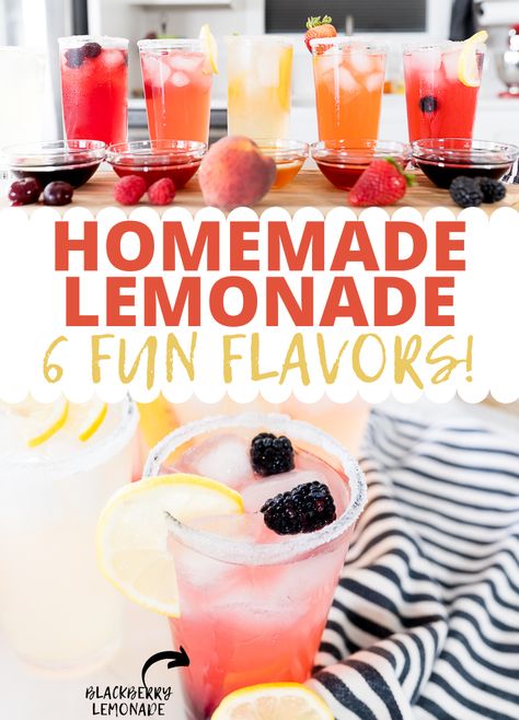 Fresh Fruit Lemonade, Fruit Lemonade Recipes, Lemonade With Fruit, Fancy Lemonade, Lemonade Garnish, Fruit Lemonade, Easy Lemonade Recipe, Strawberry Basil Lemonade, Cook Ideas