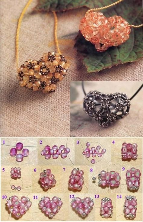 Beaded hearts. A bit difficult to understand at first but worth a try. Heart Diy Crafts, Jewelry Photos, Heart Diy, Beaded Heart, Pinterest Tumblr, Beaded Jewlery, Heart Pictures, Heart Images, Heart Crafts