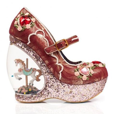 Carol Sell - Irregular Choice | FAST FREE DELIVERY Millars Shoe Store Horse Snow, Glitter Water, Irregular Choice Shoes, Catty Noir, Dr Shoes, Carousel Horse, Funky Shoes, Pearl Details, Irregular Choice