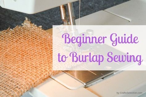 If you are thinking of using burlap to add a new vibe to your home, you have come to the right place. We have gathered up all the information you need in order to work with this popular fabric. Burlap Sewing Projects, How To Sew Burlap, How To Stop Burlap From Fraying, Burlap Furniture, How To Keep Burlap From Fraying, Burlap Sack Curtains, Diy Burlap Bags, Sewing Burlap, Burlap Diy