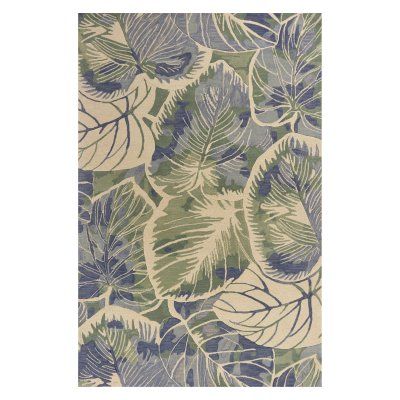 KAS Rugs Sparta 3105 Silhoutte Area Rug - SPA310526X10RU Tropical Rug, Green Silhouette, Tropical Rugs, Kas Rugs, Leaf Images, Elegant Beauty, Green Area Rug, Tropical Design, Luxury Rug