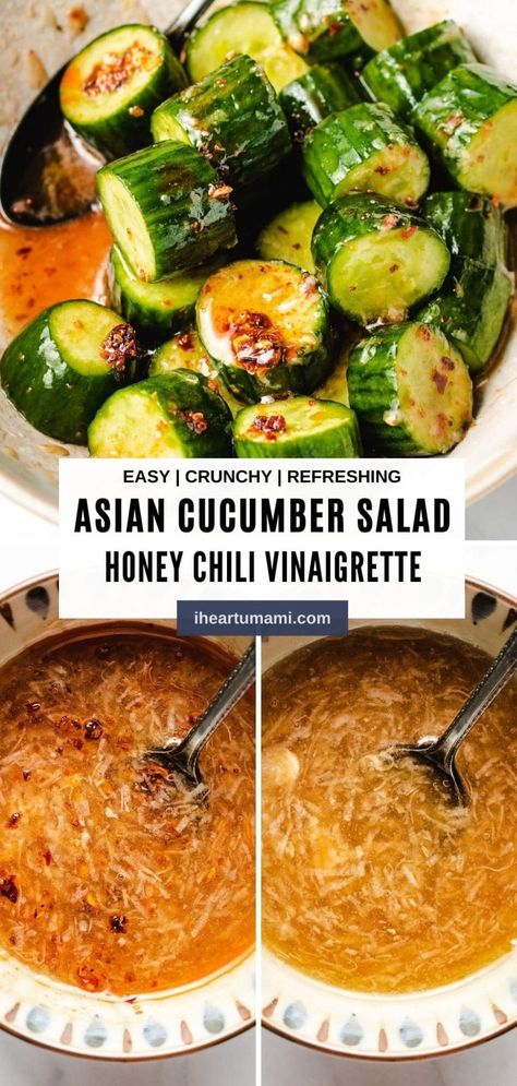 Asian Cucumber Salad Ding Tai Fung style with honey garlic chili vinaigrette is the best Chinese cucumber salad for hot summer! Ding Tai Fung, Paleo Appetizer Recipes, Easy Asian Cucumber Salad, Chinese Cucumber Salad, Chinese Cucumber, Budget Friendly Dinner Recipes, Asian Salad Recipe, Paleo Appetizers, Asian Cucumber Salad