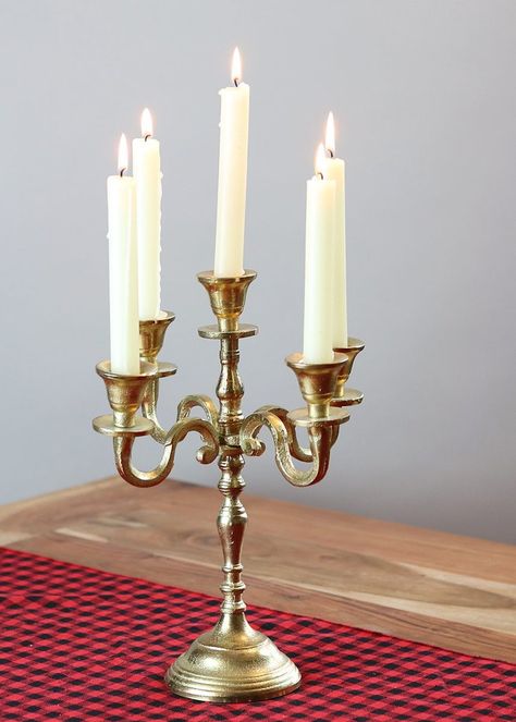 Gold Candelabra Wedding, Fancy Candle Holders, Victorian Candles, Centerpiece Vases, Gold Centerpiece, Fancy Candles, Dracule Mihawk, Gold Candelabra, Gold Centerpieces