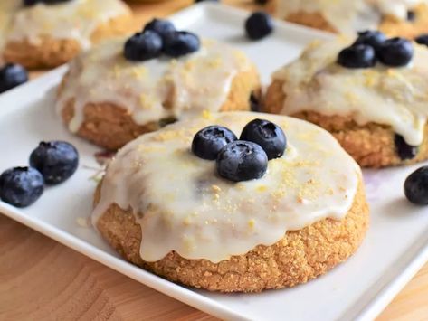 Crumbl Blueberry Crumb Cake Cookies Copycat Recipe Crumb Cookies, Colorful Cookies, Blueberry Crumb Cake, Baked Items, Blueberry Cookies, Monster Cookie, Bake Goods, Sugar Icing, Cookie Cake Recipe