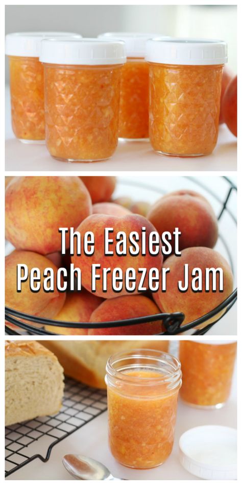 Freezer Peaches, Peach Freezer Jam Recipe, Peach Canning, Peach Preserves Recipe, Freezer Jams, Canning Veggies, Canning Jams, Peach Freezer Jam, Fresh Peach Recipes