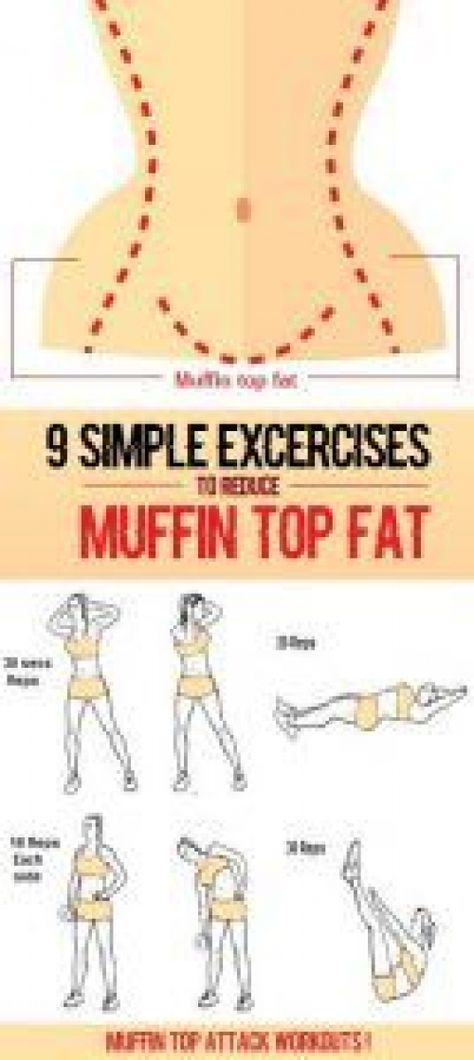 excercises-to-lose-muffintop-fat #reduceweight Muffin Top Exercises, Over It Quotes, Women's Workout Plan, Physically Fit, Stop Overeating, Tension Relief, Workout Posters, Fat Workout, Muscle Memory