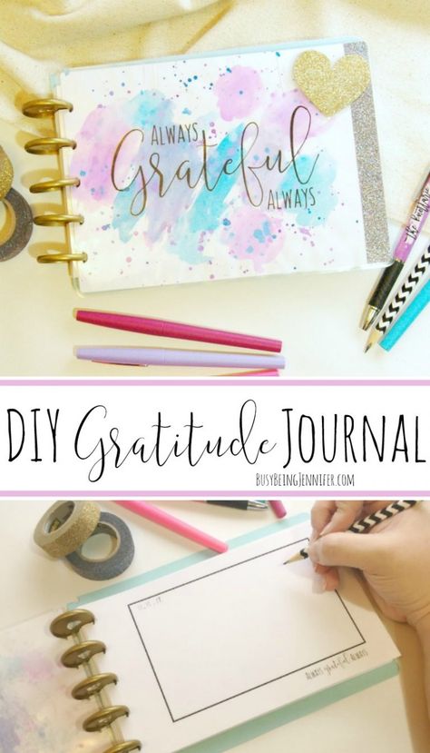 DIY Gratitude Journal - Busy Being Jennifer Diy Gratitude Journal, Home Improvement On A Budget, Teresa Caruso, Pretty Journals, Fabulous Diy, Cards Ideas, Be Grateful, Diy Stuff, Content Ideas