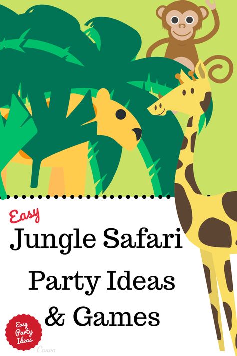 Animal Birthday Party Games, Jungle Safari Party Ideas, Safari Party Ideas, Animal Party Games, Kids Animal Party, Zoo Animal Party, Theme Games, Birthday Games For Kids, Jungle Theme Birthday Party