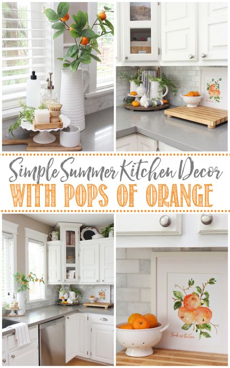 Spring Kitchen Decor Ideas, Summer Kitchen Decor, Kitchen Niche, Citrus Kitchen, Orange Kitchen Decor, Spring Kitchen Decor, Lemon Kitchen Decor, Yellow Kitchen Decor, Spring Kitchen