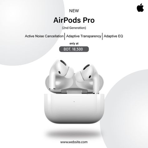 Earpods Creative Ads, Electronics Advertising Design, Electronics Social Media Post, Earbuds Creative Ads, Product Advertising Design Social Media, Apple Advertising Design, Social Media Product Design, Apple Ads, Apple Poster