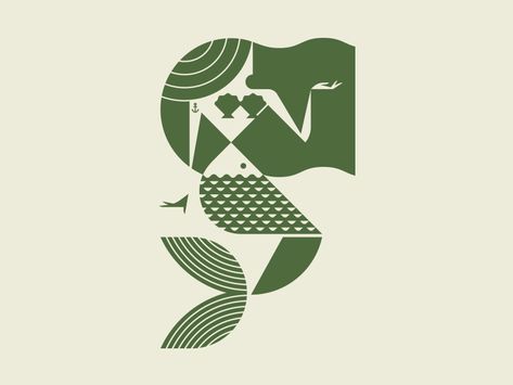 Ideal Logo, Mermaid Illustration, Portfolio Logo, Soyut Sanat Tabloları, Arte Inspo, Mermaid Art, Logo Mark, Design Graphique, 로고 디자인