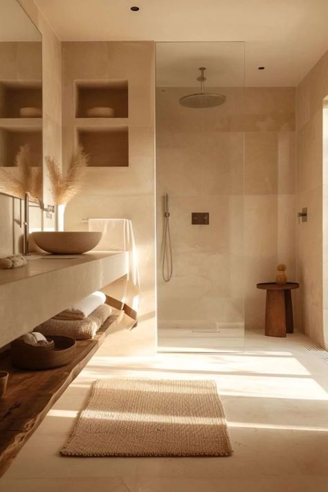 Bathroom English Style, Modern Guest Bathroom Ideas, Inspiration Wc, Scandinavian Interior Bathroom, Bathroom Tile Design Ideas, Wet Room Bathroom, Tile Design Ideas, Jade Design, Desert House