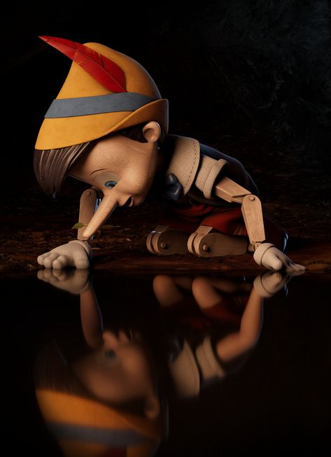 Pinocchio Disney, Disney Figurines, Classic Cartoon Characters, Into The Water, Dark Wallpaper Iphone, Creative Drawing, Classic Cartoons, Pinocchio, Classic Disney