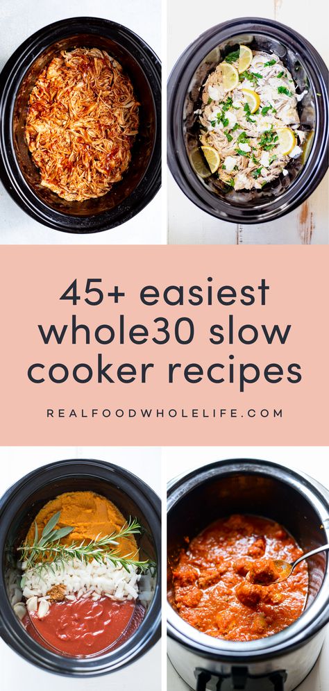 Whole30 Crockpot Recipes, Recipes Whole 30, Whole 30 Crockpot Recipes, Whole 30 Soup, Paleo Crockpot Recipes, Vegetarian Slow Cooker Recipes, Slow Cooker Enchiladas, Slow Cooker Recipes Pork, Slow Cooker Chili Recipe