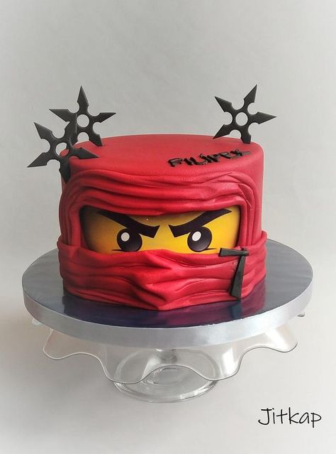 Ninja Birthday Cake, Ninja Themed Birthday Party, Ninjago Cake, Ninja Cake, Lego Ninjago Party, 4de Verjaardag, Lego Ninjago Birthday, Ninjago Cakes, Ninjago Birthday Party