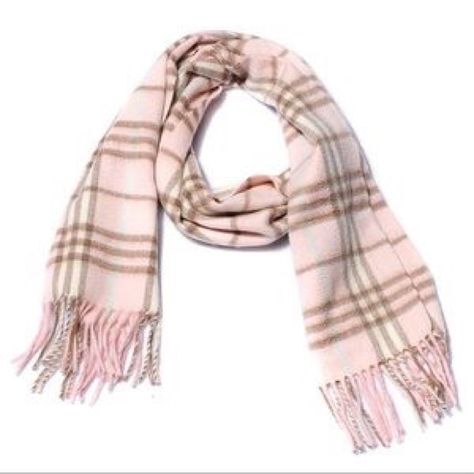 Winter Scarf Fashion, Burberry Pink, Cute Scarfs, Burberry Scarf, Checked Scarf, Burberry Accessories, Pink Scarves, Fringe Scarf, Winter Fits