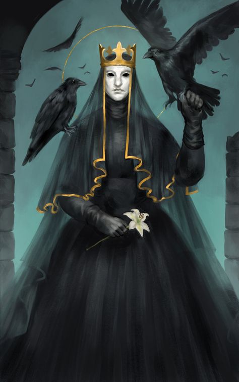 The Raven Queen Dnd, Dnd Queen, Raven Queen Dnd, Shadar Kai, Minecraft Character, Dark Queen, Raven Queen, Queen Aesthetic, Queen Art