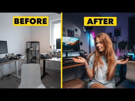 (3) Turning a Small Room into an EPIC VIDEO Studio! - YouTube Content Creator Studio Ideas, Small Youtube Studio Ideas, Home Youtube Studio Ideas, Youtube Studio Ideas Decor, Youtube Studio Ideas, Content Creator Room, Home Youtube Studio, Content Creator Studio, Youtube Setup