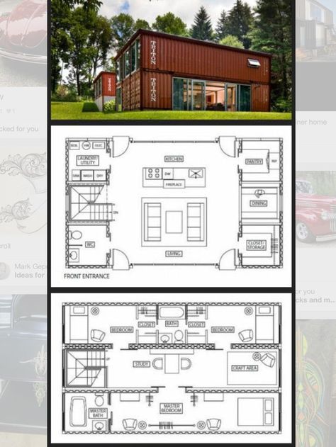 Storage Container Homes, Shipping Container House Plans, Container Buildings, Building A Container Home, Casa Country, Container Architecture, Container House Plans, Casa Container, Shipping Container House