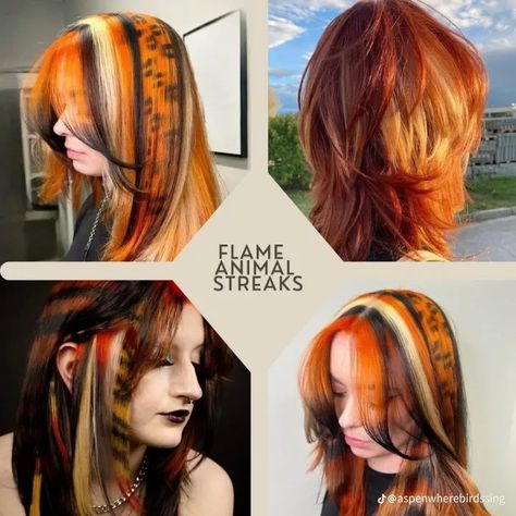 Streaks Hair, Dyed Hair Inspiration, Hair Stylies, Dope Hairstyles, Hair Inspiration Color, Orange Hair, Hair Inspo Color, Unique Hairstyles, Hair Looks