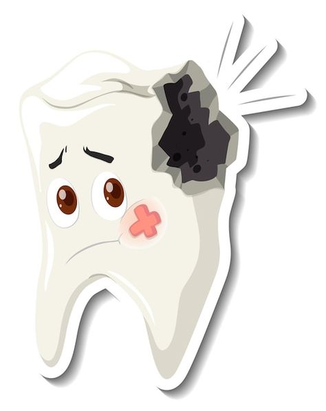 Tooth Decay Cartoon, Animated Teeth, Tooth Character, Happy Tooth, Cartoon Tooth, Dental Pictures, Rotten Teeth, Dentist Art, Tooth Cartoon