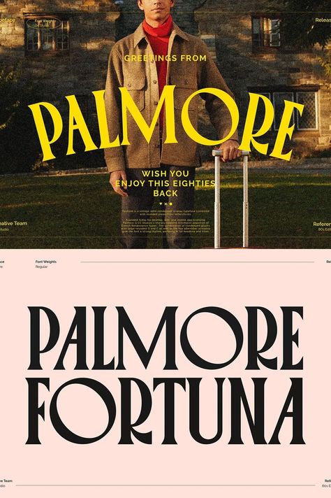 Download Palmore font for free! This modern sans serif font is perfect for your next project. Use it for logos, branding, social media, and more. #PalmoreFont #FreeFont#Fonts_To_Download #Fonts_And_Calligraphy #Condensed_Font #Fonts_Quotes Bold Logo Fonts, Serif Display Fonts, Palmore Font, Retro Cursive Font, Film Font, Fonts 2024, Art Deco Type, Fonts Vintage, Font Love