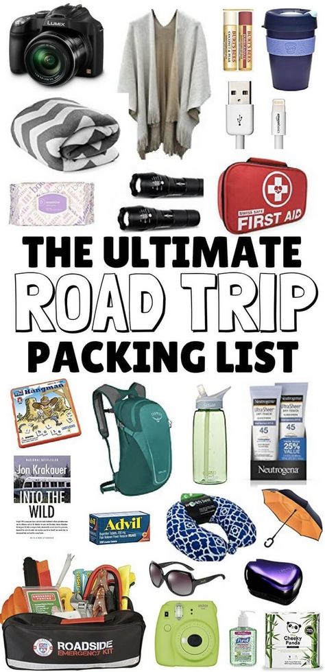 The Ultimate Road Trip Packing List: Packed full of road trip essentials to keep the car (and you!) safe, comfortable & entertained on your next road trip ***************************************************************************** Road Trip Packing List | Road Trip Essentials | What to pack in the car | Road Trip San Carlos, Packing List Road Trip, Trip Packing List, Wallpaper Travel, Ultimate Packing List, Road Trip Packing List, Ultimate Road Trip, Trip Packing, Usa Roadtrip