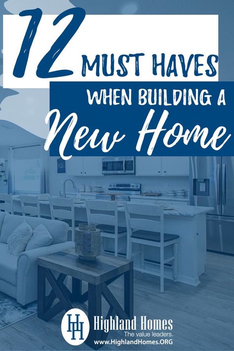 Great Ideas When Building A New Home, Things To Add To Your New Build, New Build House Must Haves, Building A New House Must Haves, Custom Built Home Must Haves, Must Haves For Building A New House, Best Home Features, New Home Must Haves Ideas, New Home Building Ideas Interiors