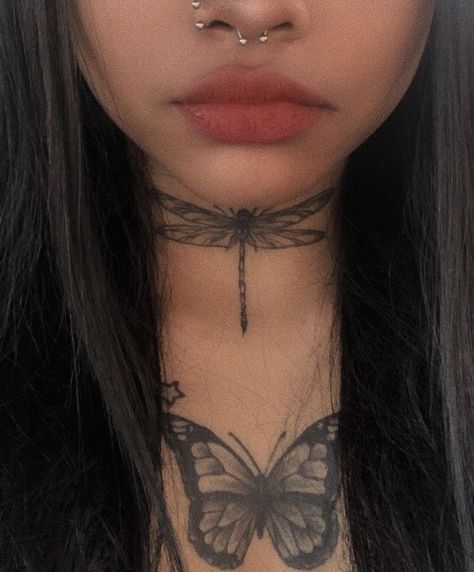 Neck Tattoo Ideas, Throat Tattoo, Neck Tattoos Women, Neck Tattoos, Dope Tattoos For Women, Baby Tattoos, Dream Tattoos, Dope Tattoos, Simplistic Tattoos