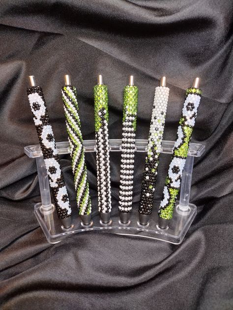 Refillable Ink Joy Gel Pens Black Ink Bedazzled Battery Pen, Bedazzled Battery, Bling Pens, Rhinestone Pens, Epoxy Pens, Resin Pens, Rhinestone Designs Pattern, Pen Craft, Rhinestone Projects