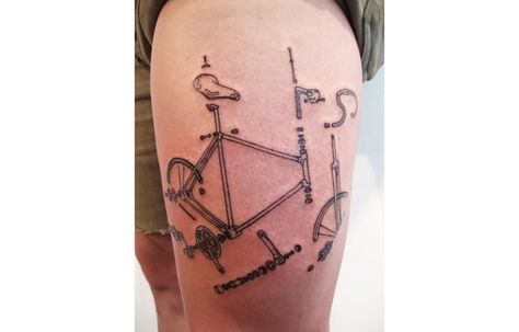 Minimalist Bike Tattoo roadbikereview.com Minimalist Bike, Cycling Tattoo, Bike Tattoo, Tattoos Pictures, Bicycle Tattoo, Bike Tattoos, Biker Tattoos, Bike Drawing, Bicycle Art