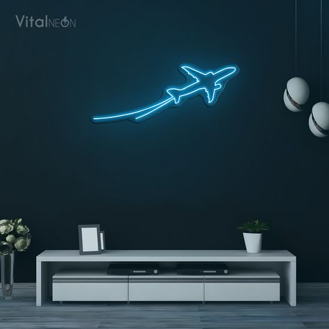 ✈️ Airplane Take Off Neon Sign - Aviation Enthusiast's Dream ✨ Transform your space into a high-flying paradise with our custom Airplane Take Off Neon Sign! Whether it's for your home, a party, or your business, this eye-catching LED aircraft artwork will leave a lasting impression. ✨ Key Features: Handmade with love Built to last Perfect for any setting Customizable design Illuminates dark spaces with style 🌟 Materials: Crafted from top-notch Neon PVC and supported by Acrylic, our neon signs are designed to endure. 💡 Specifications: Operates on a 12V voltage, making it both energy-efficient and captivating. 📦 Packaging: Your neon sign is handled with utmost care, carefully bubble wrapped, and shipped in a sturdy cardboard box to ensure its safe delivery. 🚚 Shipping: We pride ourselves Airplane Neon Sign, Airplane Theme Office, Aviation Room Ideas, Pilot Lounge Decor, Aviation Interior Design, Aviation Lighting, Travel Agency Decoration, Airport Graphics, Aviation Room Decor