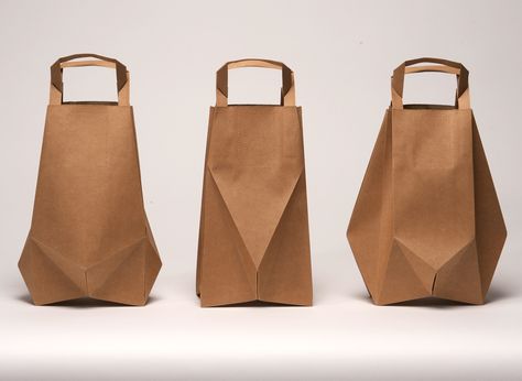 scissors + paper rock!: Paper Bags Paper Bag Design, Origami Bag, Packaging Design Trends, Origami Folding, Folding Bag, Brown Paper Bag, Paper Packaging, Creative Packaging, Bag Packaging