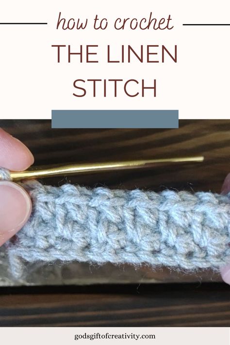 The linen stitch is made by using the single crochet stitch and chains to create a lovely woven texture! It is a quick to learn stitch combination that is made up of two alternating rows. Whether you are a beginner crocheter or an expert just brushing back up on it, this stitch is fun and easy to learn, or relearn, and it can be used for a variety of projects. The linen stitch is a great way to expand your repertoire of crochet techniques all while using basic stitches! How To Crochet The Linen Stitch, Lemon Peel Stitch Crochet, Crochet Linen Stitch, Amanda Crochets, Linen Stitch Crochet, Basic Stitches, Linen Stitch, Crochet Stitches Video, Stitch Crochet