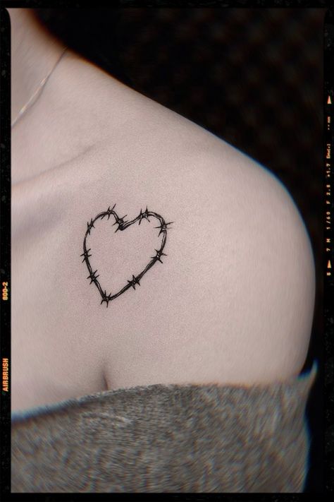 Tattoo inspiration Stitch Heart Tattoo, Stitched Up Heart Tattoo, Heart With Stitches Tattoo, Heart Collar Bone Tattoo, Red Heart Tattoo On Chest, Heart Collarbone Tattoo, Stitched Heart Tattoo, Under Chin Tattoo Woman, Under Chin Tattoos Women