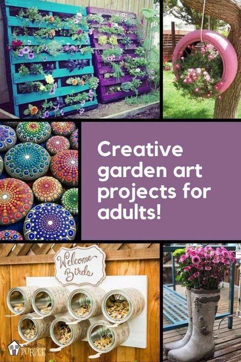 Tattoo Plant, Art Projects For Teens, Art Projects For Adults, Sensory Garden, Projects For Adults, Garden Decor Projects, Easy Landscaping, Meteor Garden 2018, Garden Art Sculptures Diy