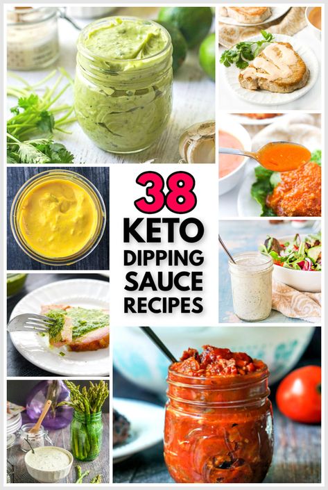 collage of pictures of keto dipping sauces and text Grilled Chicken Dipping Sauce Recipes, Keto Dipping Sauce For Chicken, Keto Dipping Sauce, Sauce For Baked Chicken, Asian Dipping Sauce Recipes, Sauce For Grilled Chicken, Dip Sauces, Dipping Sauce Recipes, Keto Dips