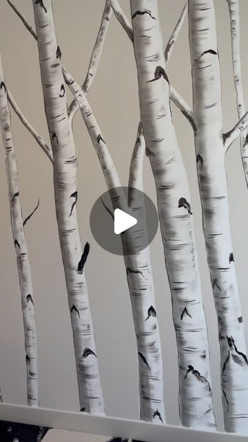 Marilena Madio on Instagram: "These beautiful birch trees #handpainted #wallwear #muralist #officemural #mural #birchtrees #gallerywall #torontomural" Birch Tree Mural, Birch Trees Painting, Office Mural, Birch Tree Painting, Trees Painting, Tree Mural, Birch Trees, Window Painting, Birch Tree