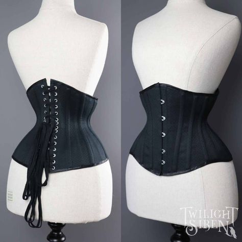 Dnd Circus, Black Underbust Corset, Corset Ideas, Corset Aesthetic, Tightlacing Corset, Concert Fit, Sleep Token, Goth Corset, Corset Fashion