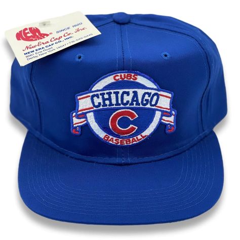 Vintage SnapBack from the mid 90s. New with tags New Era New Era Hat, Mid 90s, Chicago Cubs, Trucker Cap, New Era, Caps Hats, Accessories Hats, Chicago, Tags