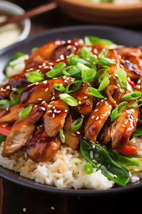 A delicious and healthy stir-fry recipe with grilled teriyaki chicken. Chicken Thigh Stir Fry, Chicken Teriyaki Stir Fry, Stir Fry Recipes Healthy, Teriyaki Chicken Stir Fry, Teriyaki Stir Fry, Asian Dish, Healthy Stir Fry, Teriyaki Glaze, Stir Fry Recipes Chicken