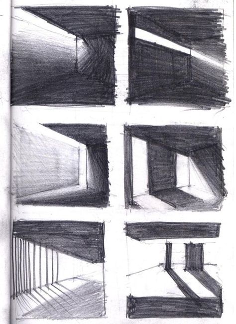 Shadow Architecture, Concept Sketches, Architecture Design Sketch, Architectural Sketch, Diagram Architecture, Urban Sketchers, Light Architecture, Architecture Presentation, Architecture Sketch