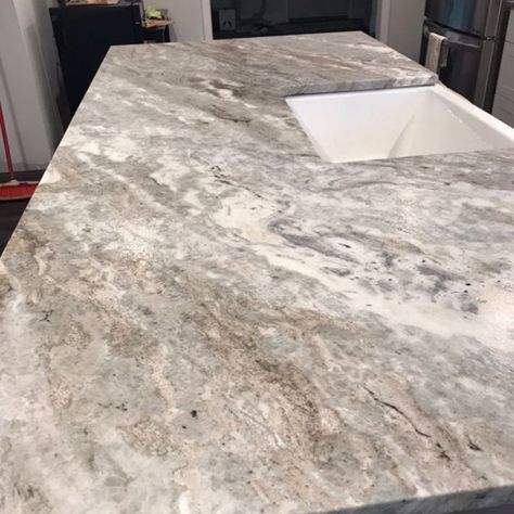 Top 15 Leathered Granite Countertop Ideas | Cornerstone Remodeling Marble Looking Granite, Granite Countertop Colors, Leather Granite Countertops, White Fantasy Granite, Granite Countertop Ideas, Gray Granite Countertops, 2025 Kitchen, Kitchen Countertops Granite Colors, Light Colored Granite