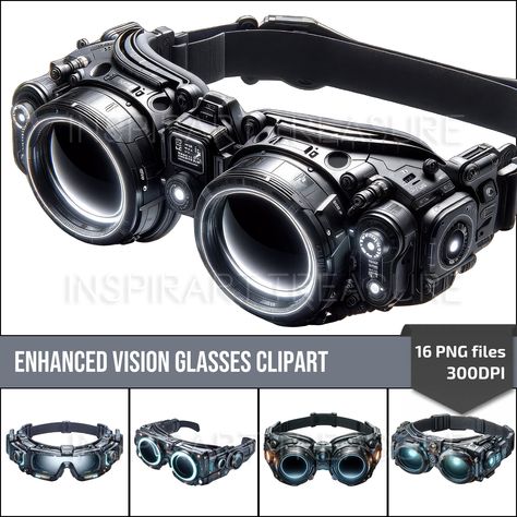 Sci Fi Gadgets Concept, Sci Fi Goggles Concept Art, Futuristic Gadgets Concept Art, Sci Fi Items, Sci Fi Goggles, Sci Fi Gadgets, Cyberpunk Gadgets, Medieval Technology, Futuristic Items