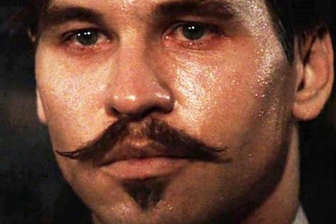 Val Kilmer Doc Holliday, Tombstone 1993, Tombstone Movie, Poor Life, Johnny Ringo, Growing A Mustache, Sam Elliott, Doc Holliday, Film Genres