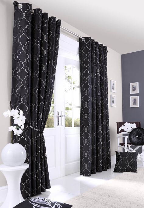 Midtown Eyelet Lined Curtains White Curtains Target, Black And Grey Curtains, White Eyelet Curtains, Rose Gold Curtains, Bed Sheet Curtains, Gatsby Decor, Black White Curtains, White Curtains Living Room, Burgundy Curtains