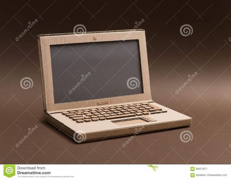 Computer Science, Cardboard Laptop, Cardboard Crafts Kids, Recycled Cardboard, Diy Cardboard, Black Screen, Cardboard Crafts, Game Boy Advance Sp, School Projects