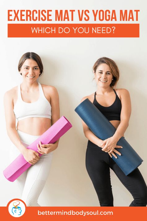 Do you know the difference between an exercise mat and a yoga mat? While they might look similar and seem like they could be the same thing they aren’t. While they both might be able to fit in a bag and come with cool patterns, aesthetics aside, each of them works best with different types of workouts. You may find that you need one of each, which could spark some cool storage ideas. #yoga #mat #exercise #best Cool Storage Ideas, Stretching Exercise, Weight Training Routine, Psychiatric Medications, Exercise Clothing, Workout Goals, Best Exercise, Yoga Iyengar, Exercise Mat