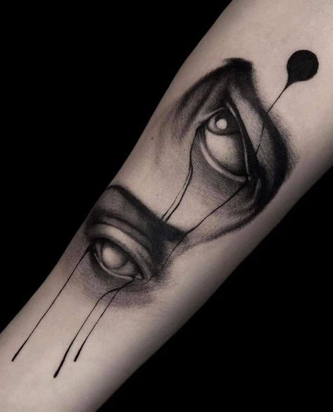 The Eyes Of Lies Tattoo, Eye Tears Tattoo, Blackwork Eye Tattoo, Blind Eye Tattoo, Eye Art Tattoo, Two Eyes Tattoo, Skull Couple Tattoo, September Books, Sg Tattoo