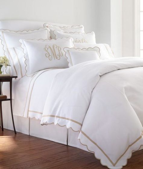 THE BEST MONOGRAMMED BEDDING Top Interior Designers, Duvet Covers Twin, Twin Duvet, Fine Linens, King Duvet, King Duvet Cover, California King, Custom Bed, Bedding Collections